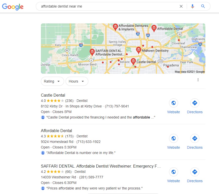 Google My Business optimization