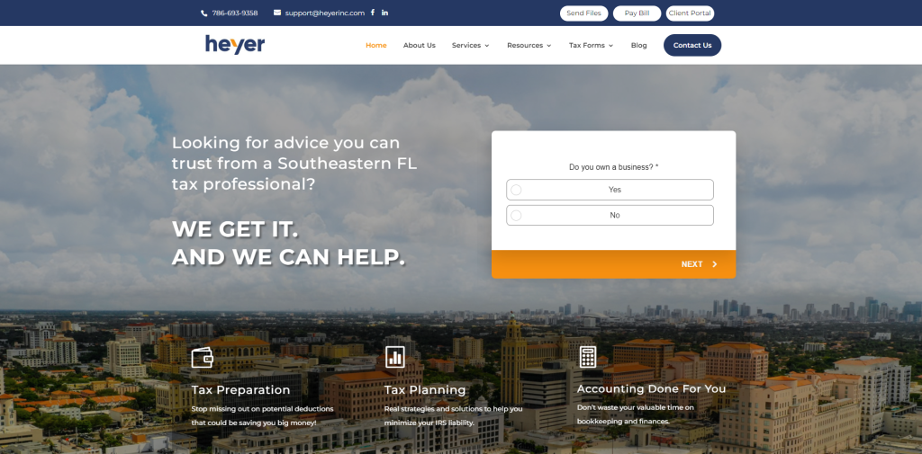 heyer-accounting-website-design